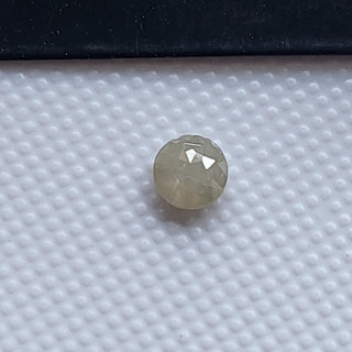 0.32CTW/4.2mm Clear White Round Shaped Rose Cut Faceted Diamond Loose Flat Back Cabochon, Faceted Rose Cut Loose Diamond For Ring, DDS748/23