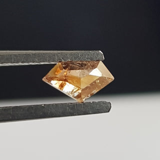 6mm/0.371CTW Clear Brown/Red Shield Shaped Rose Cut Diamond Loose, Faceted Rose Cut Loose Diamond For Ring, DDS762/6