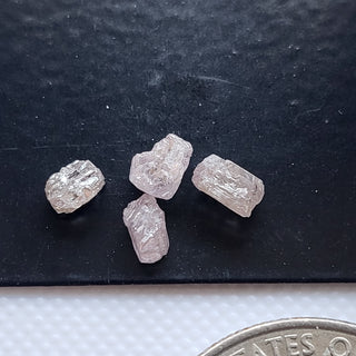 4 Pieces 4mm To 5mm/1.55CTW Natural Pink Diamond Crystal Loose Raw Rough Natural Pink Diamond Earth Mined Conflict Free, DDS751/6