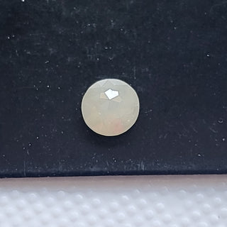 0.32CTW/4.2mm Clear White Round Shaped Rose Cut Faceted Diamond Loose Flat Back Cabochon, Faceted Rose Cut Loose Diamond For Ring, DDS748/23