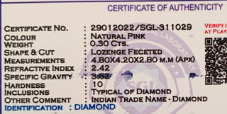 0.30CTW/4.8mm Natural Pink Purple Fancy Kite Shaped Rose Cut Diamond Loose, Certified Non Treated Natural Pink Diamond, DDS760/1