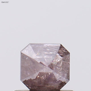 0.53CTW/4.6mm Clear Natural Pink Purple Emerald Cut Shaped Rose Cut Loose Diamond, Certified Non Treated Natural Pink Diamond, DDS760/13