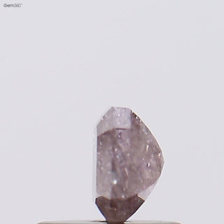 0.53CTW/4.6mm Clear Natural Pink Purple Emerald Cut Shaped Rose Cut Loose Diamond, Certified Non Treated Natural Pink Diamond, DDS760/13