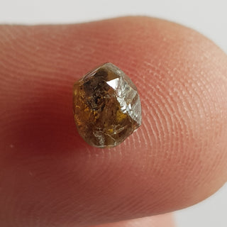 6.4mm/1.18CTW Natural Cognac Brown Raw Rough Diamond Loose Conflict Free Earth Mined Uncut Diamond Jewelry DDS765/6