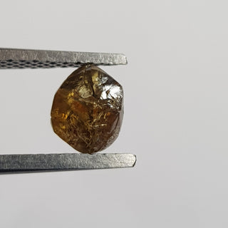 6.4mm/1.18CTW Natural Cognac Brown Raw Rough Diamond Loose Conflict Free Earth Mined Uncut Diamond Jewelry DDS765/6