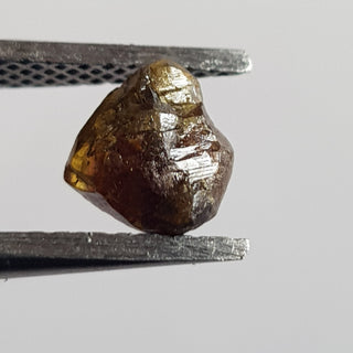 1 Piece 6.8mm/1.10CTW Cognac Champagne Brown Natural Rough Diamond Loose, Sparkly Conflict Free Raw Uncut Diamond Jewelry, DDS765/14