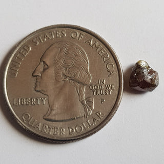 1 Piece 6.8mm/1.10CTW Cognac Champagne Brown Natural Rough Diamond Loose, Sparkly Conflict Free Raw Uncut Diamond Jewelry, DDS765/14