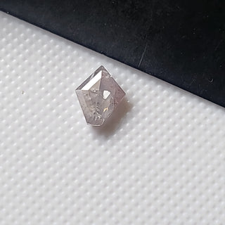 0.47CTW/7mm Natural Clear Pink Fancy Shield Shaped Rose Cut Diamond, Faceted Rose Cut Pink Diamond Loose for Ring, DDS756/2