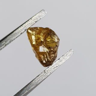 1 Piece 6.6mm/0.95CTW Natural Clear Yellow Brown Raw Rough Diamond Loose, Conflict Free Earth Mined Uncut Diamond Jewelry, DDS765/30