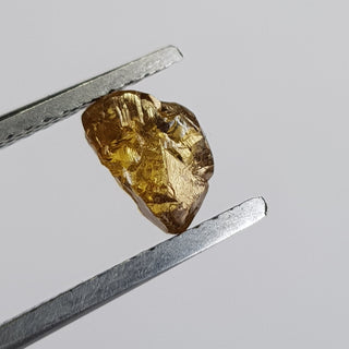 1 Piece 6.6mm/0.95CTW Natural Clear Yellow Brown Raw Rough Diamond Loose, Conflict Free Earth Mined Uncut Diamond Jewelry, DDS765/30