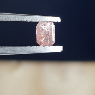 0.293CTW/4.3mm Clear Natural Pink Emerald Cut Diamond Loose, Faceted Certified Non Treated Pink Diamond For Jewelry, DDS766/5