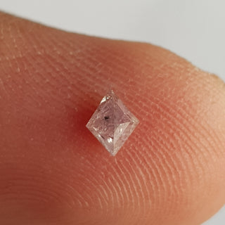 0.26CTW/5mm Clear Pink Fancy Kite Shaped Rose Cut Diamond Loose, Certified Non Treated Faceted Pink Diamond Loose for Ring, DDS766/14