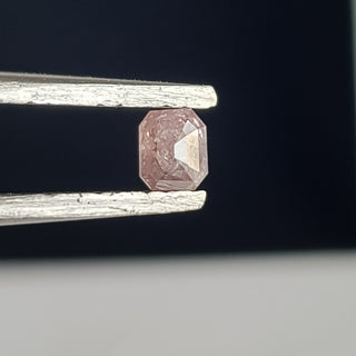 0.22CTW/3.7mm Clear Natural Pink Emerald Cut Diamond Loose, Certified Non Treated Faceted Natural Pink Diamond For Jewelry, DDS766/18