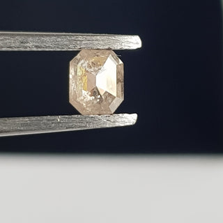 5mm/0.58CTW Emerald Cut Clear Brown Rose Cut Diamond Loose, Faceted Natural Brown Rose Cut Diamond For Ring, DDS756/3