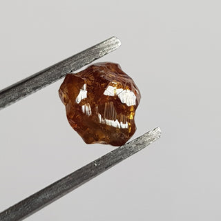 6.8mm/1.57CTW Natural Clear Red/Brown Raw Rough Diamond Loose, Conflict Free Earth Mined Uncut Diamond Jewelry, DDS765/2