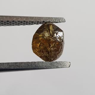 6.4mm/1.18CTW Natural Cognac Brown Raw Rough Diamond Loose Conflict Free Earth Mined Uncut Diamond Jewelry DDS765/6