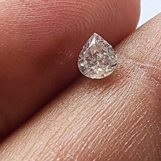 0.275CTW/4.5mm Natural Clear White/Pink Pear Shaped Faceted Full Cut Diamond Loose, Certified Non Treated Natural Diamond For Ring, DDS763/4