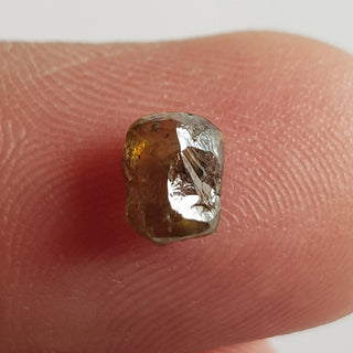 6mm/1.21 CTW Cognac Champagne Brown Natural Rough Diamond Loose, Sparkly Conflict Free Raw Uncut Diamond Jewelry, DDS765/12