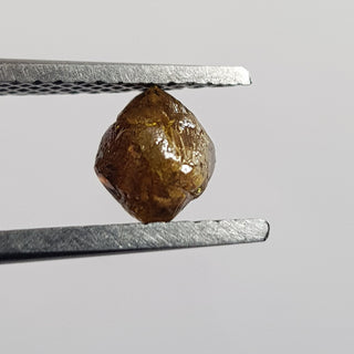 1 Piece 5.2mm/1.13CTW Natural Cognac Brown/Grey Raw Rough Diamond Loose Conflict Free Earth Mined Uncut Diamond Jewelry