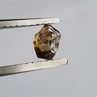 1 Piece 5.2mm/0.37CTW Clear Cognac Champagne Brown Natural Rough Diamond Loose Sparkly Conflict Free Rough Raw Diamond