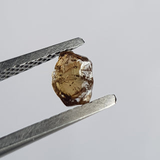 1 Piece 5.2mm/0.37CTW Clear Cognac Champagne Brown Natural Rough Diamond Loose, Sparkly Conflict Free Rough Raw Diamond Jewelry, DDS765/25