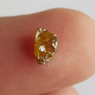 1 Piece 6.6mm/0.95CTW Natural Clear Yellow Brown Raw Rough Diamond Loose, Conflict Free Earth Mined Uncut Diamond Jewelry, DDS765/30