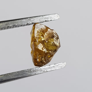 1 Piece 6.6mm/0.95CTW Natural Clear Yellow Brown Raw Rough Diamond Loose, Conflict Free Earth Mined Uncut Diamond Jewelry, DDS765/30