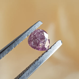 0.28CTW/4.3mm Clear Natural Pink/Purple Pear Shaped Faceted Diamond Loose, Certified Non Treated Natural Pink Diamond For Ring, DDS766/12