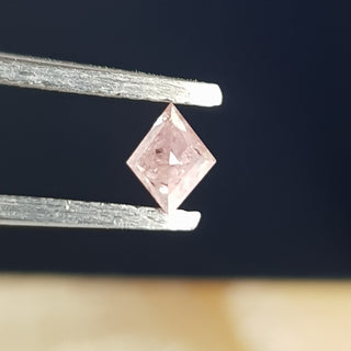 0.26CTW/5mm Clear Pink Fancy Kite Shaped Rose Cut Diamond Loose, Certified Non Treated Faceted Pink Diamond Loose for Ring, DDS766/14