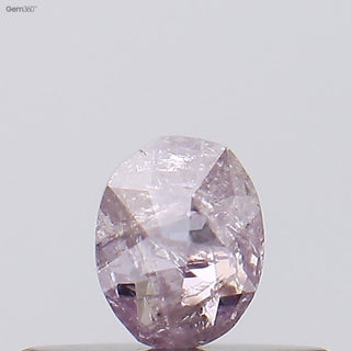 0.210CTW/4mm Clear Natural Pink/Purple Oval Shaped Faceted Rose Cut Diamond Loose, Certified Non Treated Natural Diamond For Ring, DDS754/14