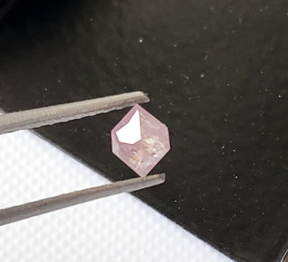 0.412CTW/5.6mm Clear Natural Pink Fancy Shield Shaped Faceted Rose Cut Diamond Loose, Certified Non Treated Natural Pink Diamond, DDS754/19