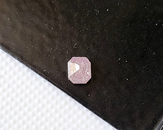 0.315CTW/3.9mm Clear Natural Pink Emerald Cut Faceted Rose Cut Diamond Loose, Certified Non Treated Natural Diamond For Jewelry, DDS754/20