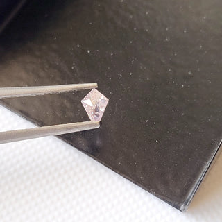 0.20CTW/4.2mm Clear Natural Pink Fancy Shield Shaped Faceted Rose Cut Diamond Loose, Certified Non Treated Natural Pink Diamond, DDS754/25