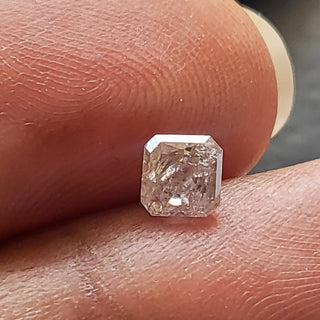 0.361CTW/4mm Clear Natural Pink Emerald Cut Faceted Full Cut Diamond Loose, Certified Non Treated Natural Pink Diamond For Jewelry, DDS763/2