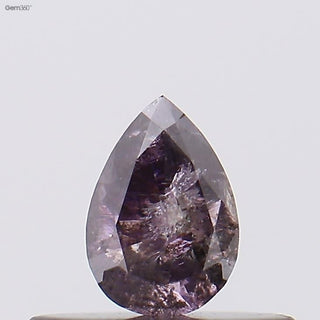 0.21CTW/4.8mm Natural Pink Purple Pear Shaped Faceted Rose Cut Loose Diamond, Certified Non Treated Pink Diamond Loose for Ring, DDS761/25