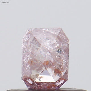 0.293CTW/4.3mm Clear Natural Pink Emerald Cut Diamond Loose, Faceted Certified Non Treated Pink Diamond For Jewelry, DDS766/5