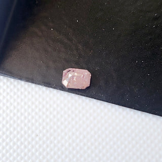 0.52CTW/5mm Clear Natural Pink Emerald Cut Faceted Rose Cut Diamond Loose, Certified Non Treated Natural Pink Diamond For Jewelry, DDS754/3
