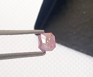 0.317CTW/3.9mm Clear Natural Pink Emerald Cut Rose Cut Diamond Loose, Faceted Certified Non Treated Natural Diamond For Jewelry, DDS754/9