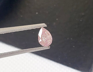 0.265CTW/5mm Clear Natural Pink Pear Shaped Faceted Rose Cut Diamond Loose, Certified Non Treated Natural Pink Diamond For Ring, DDS754/12