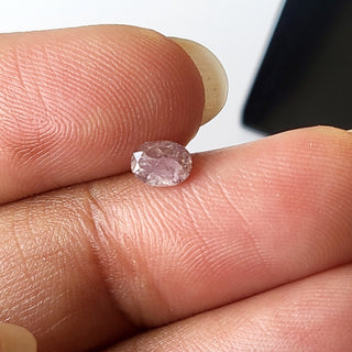 0.308CTW/4.8mm Clear Natural Pink Oval Shaped Faceted Rose Cut Diamond Loose, Certified Non Treated Natural Pink Diamond For Ring, DDS754/13