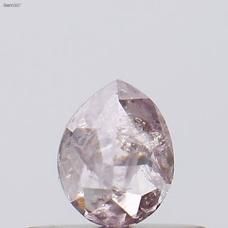 0.314CTW/4.7mm Clear Natural Pink Pear Shaped Faceted Rose Cut Diamond Loose, Certified Non Treated Natural Pink Diamond For Ring, DDS754/16