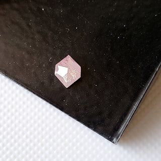 0.412CTW/5.6mm Clear Natural Pink Fancy Shield Shaped Faceted Rose Cut Diamond Loose, Certified Non Treated Natural Pink Diamond, DDS754/19