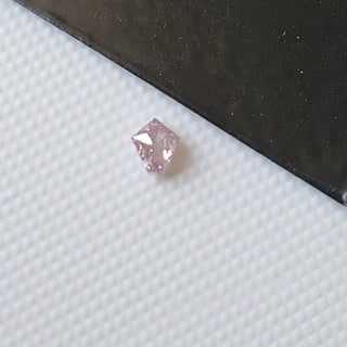 0.20CTW/4.2mm Clear Natural Pink Fancy Shield Shaped Faceted Rose Cut Diamond Loose, Certified Non Treated Natural Pink Diamond, DDS754/25