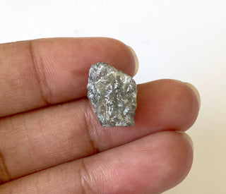 8.35CTW/15.5mm Natural Grey Conflict Free Earth Mined Rough Raw Uncut Diamond, Natural Loose Diamond For Jewelry Collectibles, DDS656/12