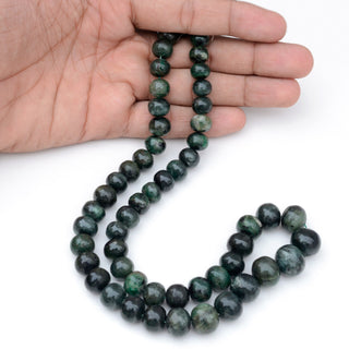 Natural Emerald Smooth Round Rondelle Beads, Huge 9mm To 15mm Emerald Beads Loose, 11 Inch/22 Inch Emerald Gemstone Beads, GDS1897