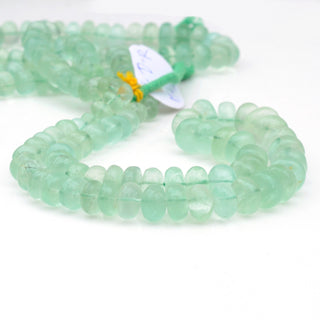 7mm To 13mm Green Fluorite Rondelle Beads, Smooth Green Fluorite Gemstone Beads, 15 Inch Strand, GDS2001