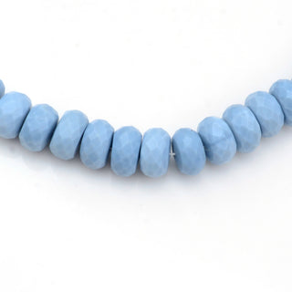 Natural Blue Opal Faceted Rondelle Beads, 7mm/8-9mm/9-10mm Natural Blue Peruvian Opal Beads, Sold As 8 Inch/16 Inch Strand, GDS1953