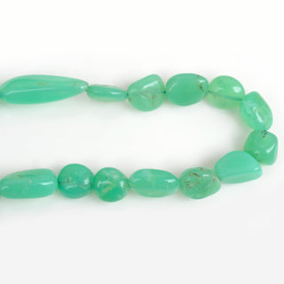 Natural Chrysoprase Smooth Tumble Beads, 6-10mm/8-11mm Chrysoprase Gemstone Beads, Sold As 10 Inch Strand, GDS1957