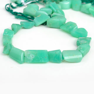 Natural Chrysoprase Faceted Tumble Beads, 9-20mm/13-20mm Chrysoprase Gemstone Beads, Sold As 5 Inch/10 Inch Strand, GDS1958