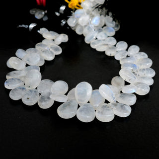 Natural Rainbow Moonstone Smooth Pear Briolette Beads, 6-11mm/6-13mm Rainbow Moonstone Beads, Sold As 8 Inch Strand, GDS1956